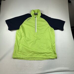 Sunice Westchester Wind Shirt Mens Large Green Blue Golf Pullover Lightweight